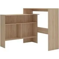 Winnie Bar Table with 2 Table Tops - Oak, Chipboard