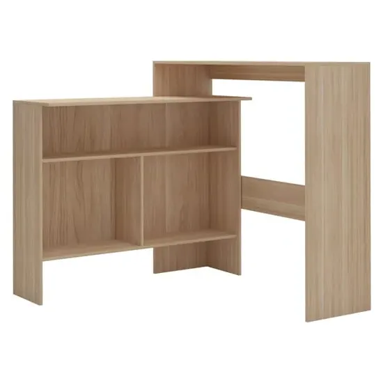 Winnie Bar Table with 2 Table Tops - Oak, Chipboard