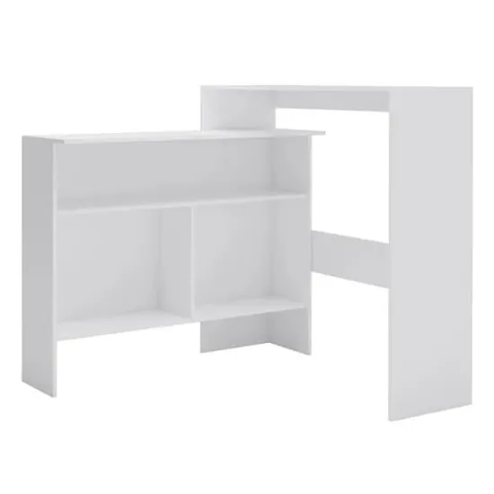 Winnie Bar Table with 2 Table Tops - White, Chipboard
