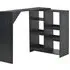 Winnie Bar Table with Moveable Shelf - Black, Chipboard