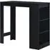 Winnie Bar Table with Shelf - Black, Chipboard