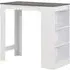 Winnie Bar Table with Shelf - Grey, Chipboard