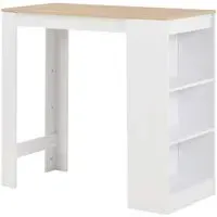 Winnie Bar Table with Shelf - Oak, Chipboard