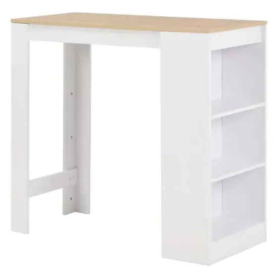 Winnie Bar Table with Shelf - Oak, Chipboard