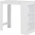 Winnie Bar Table with Shelf - White, Chipboard