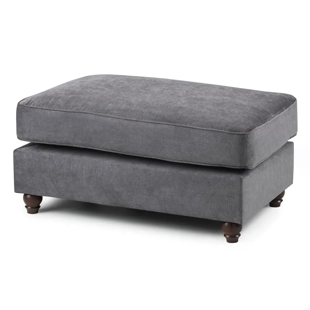 Winnsboro Fabric Footstool - Grey image