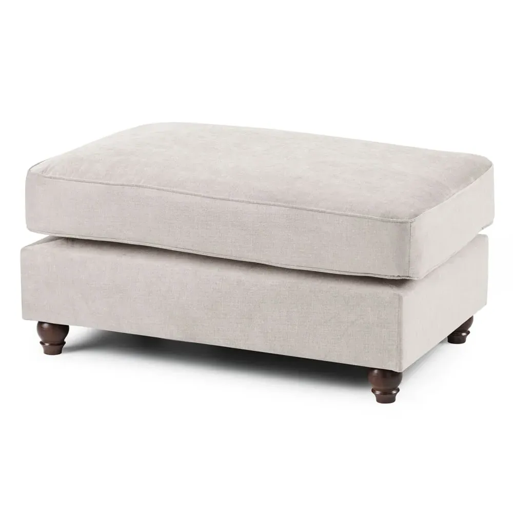 Winnsboro Fabric Footstool - Stone