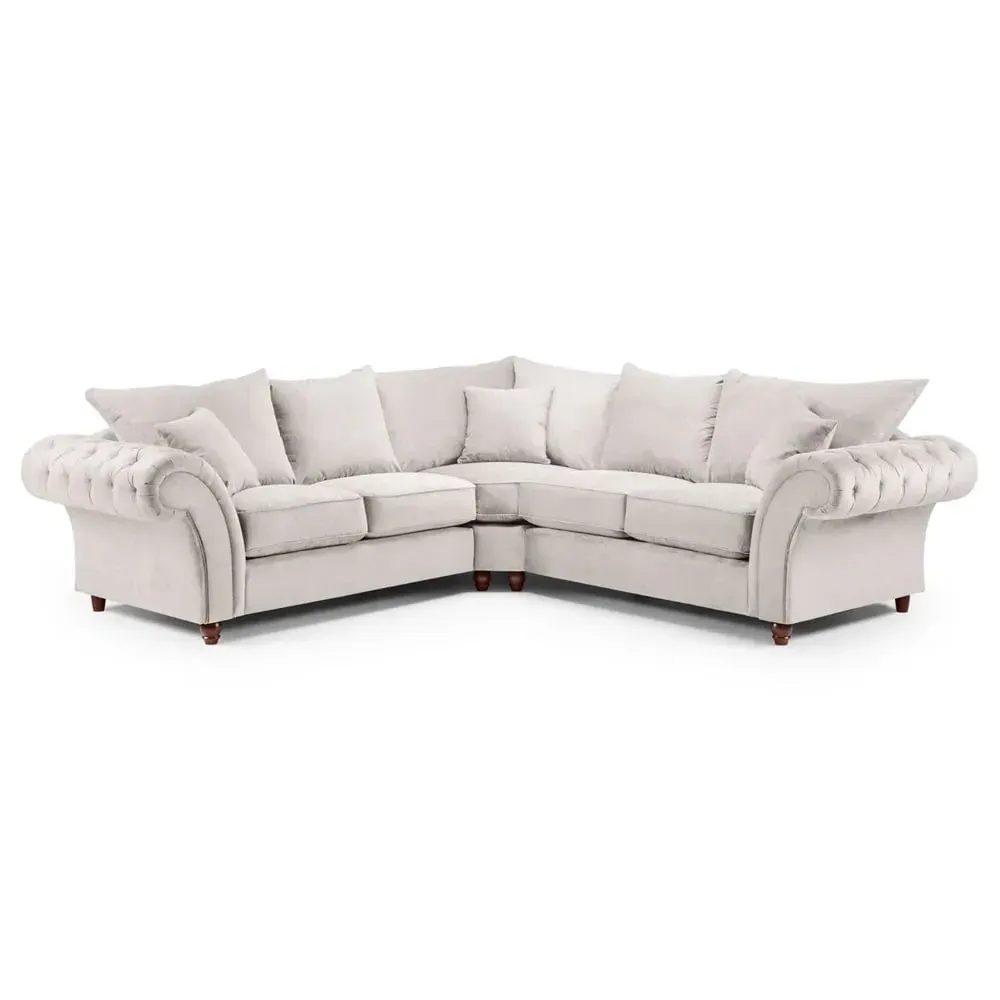 Winnsboro L-Shaped Corner Sofa - Stone, Fabric