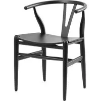 Winona Solid Beech Wood Armchair - Black