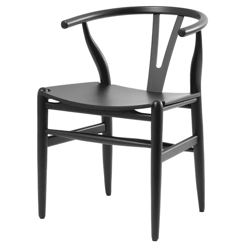 Winona Solid Beech Wood Armchair - Black image