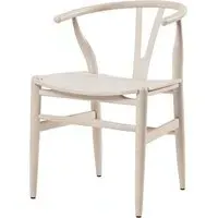 Winona Solid Beech Wood Armchair - Whitewash