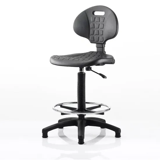 Winston Office Operator Chair with Foot Rest - Black