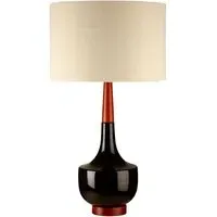 Wipen Table Lamp with Ceramic Base - White, Linen