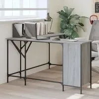 Wisbech L-Shaped Corner Desk - Grey Sonoma, Engineered Wood