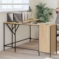 Wisbech L-Shaped Corner Desk - Sonoma Oak, Engineered Wood