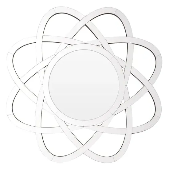 Witoka Globular Wall Mirror with Bevelled Edge - Silver, MDF product