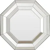 Witoka Octagonal Wall Mirror with Bevelled Edge - Silver