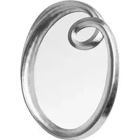 Witoka Oval Swirl Wall Mirror - Silver