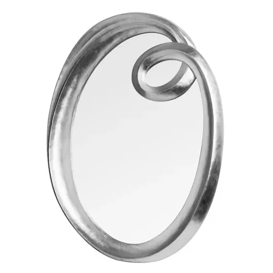 Witoka Oval Swirl Wall Mirror - Silver