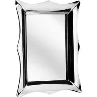 Witoka Rectangular Wall Mirror with Curved Frame - Silver