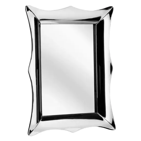 Witoka Rectangular Wall Mirror with Curved Frame - Silver
