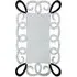 Witoka Scroll Design Wall Mirror with Concaved Centre - Black, Silver