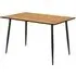 Woodburn Dining Table with Black Legs - Wild Oak