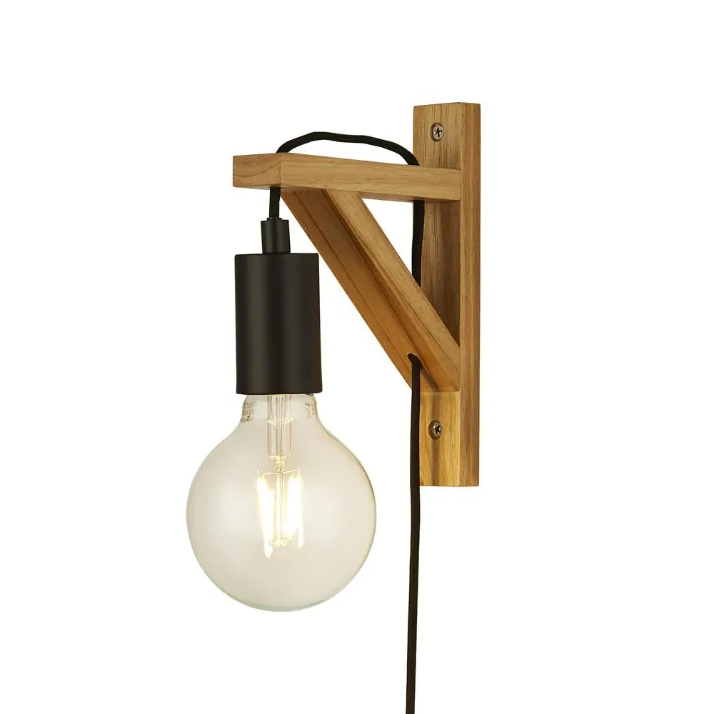 Woody Table Lamp - Black, Wood image
