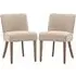 Worland Fabric Dining Chairs with Wooden Legs - Taupe