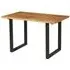 Worley 120cm Dining Table - Character Oak, Black