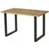 Worley 120cm Dining Table - Rustic Antique, Black