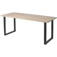 Worley 180cm Dining Table - Extra White, Black