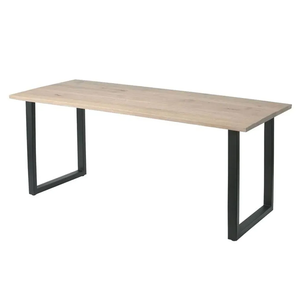 Worley 180cm Dining Table - Extra White, Black
