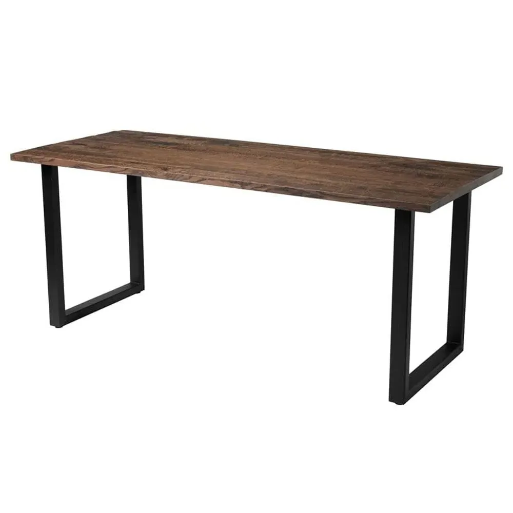 Worley 180cm Dining Table - Smoked, Black