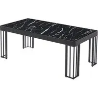 Worley Coffee Table - Black Marble Effect, MDF