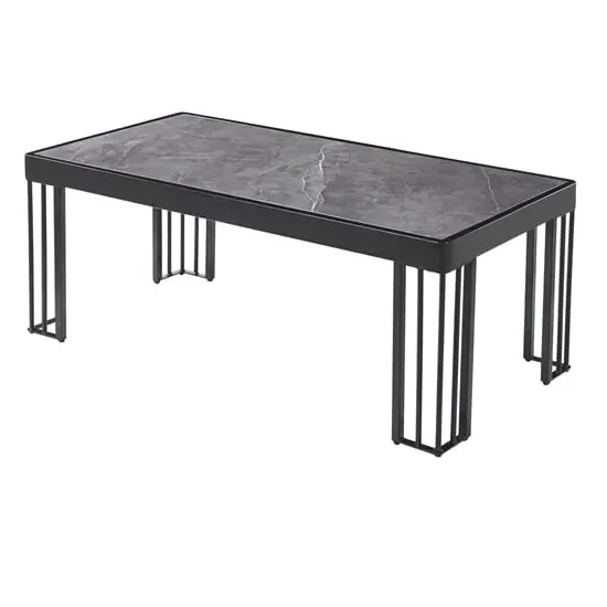 Worley Coffee Table - Grey Marble Effect, MDF