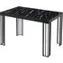 Worley High Gloss Dining Table - Black Marble Effect, MDF