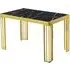 Worley High Gloss Dining Table - Black Marble Effect, MDF