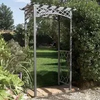 Worsley Metal Garden Arch - Gunmetal Grey alternate view