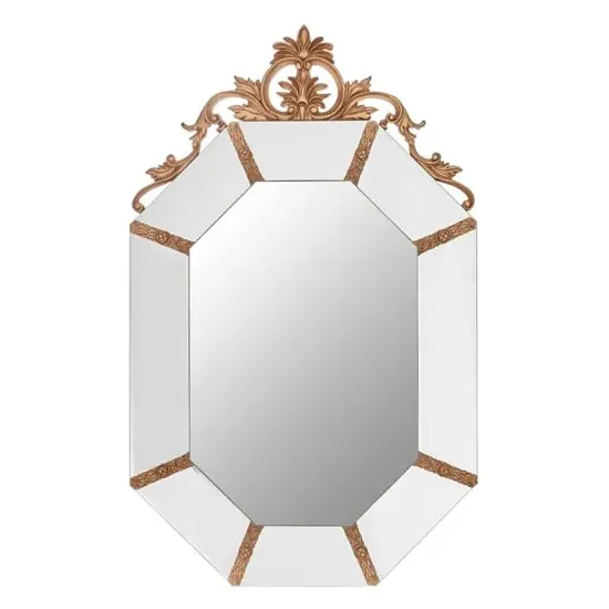 Wrexo Octagonal Wall Mirror - Gold image