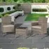 Wroclaw 3 Piece Garden Set - Grey, Rattan