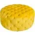 Wyandotte Round Fabric Pouffe - Yellow