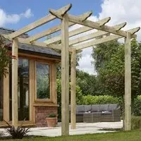 Wymondham Wooden Pergola - Natural
