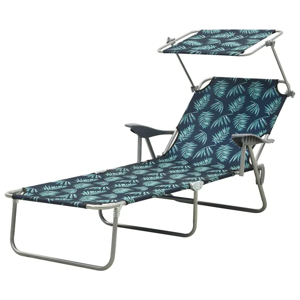 Xavien Outdoor Sun Lounger with Canopy - Turquoise, Steel product