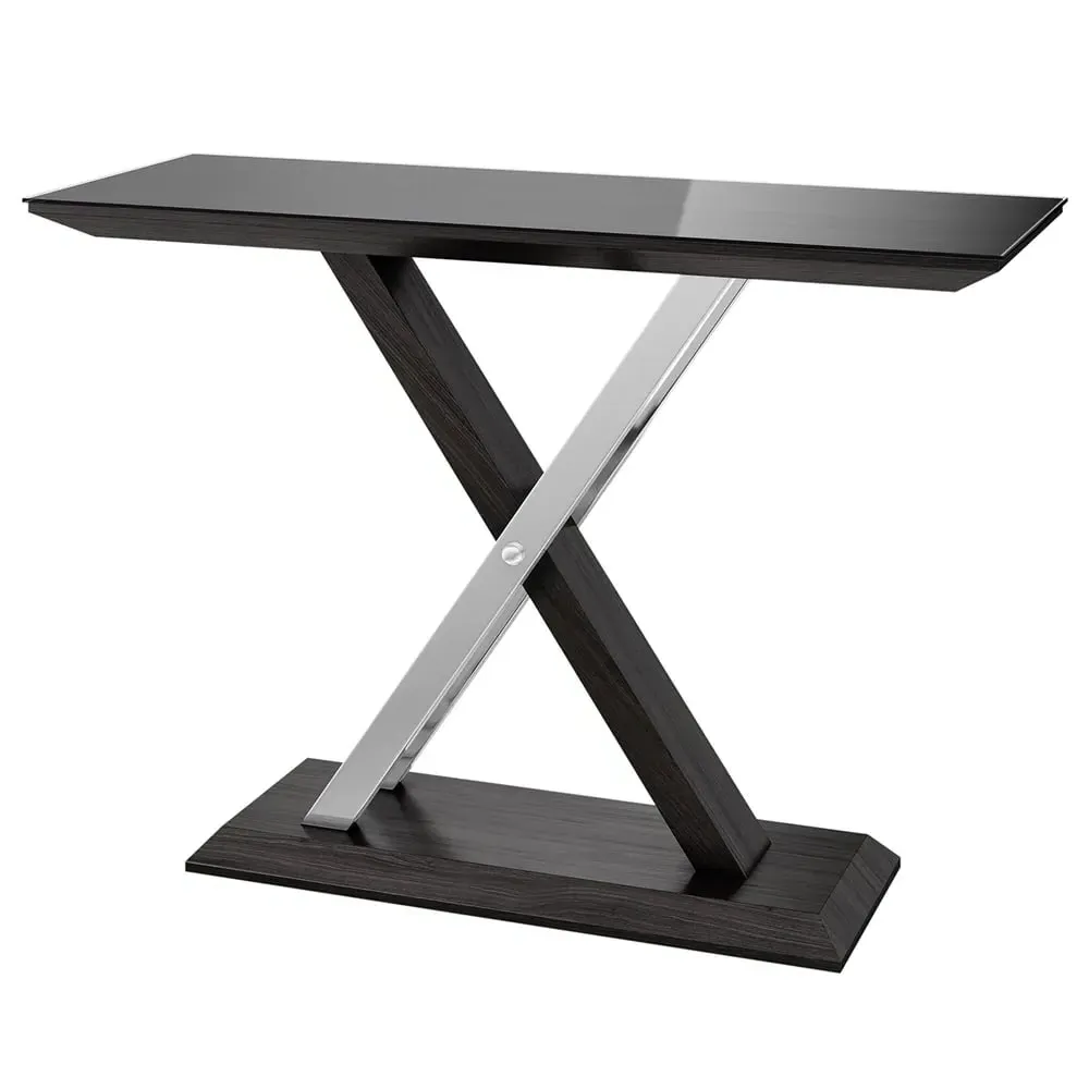 Xenia Console Table - Black, Grey Walnut