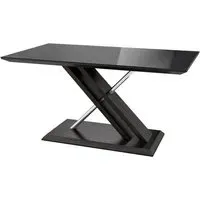Xenia Dining Table - Black, Grey Walnut