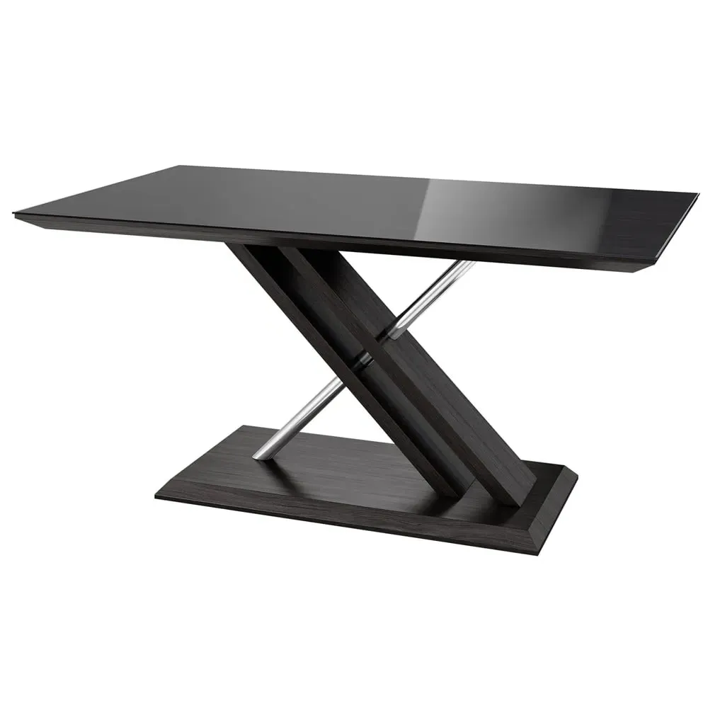 Xenia Dining Table - Black, Grey Walnut