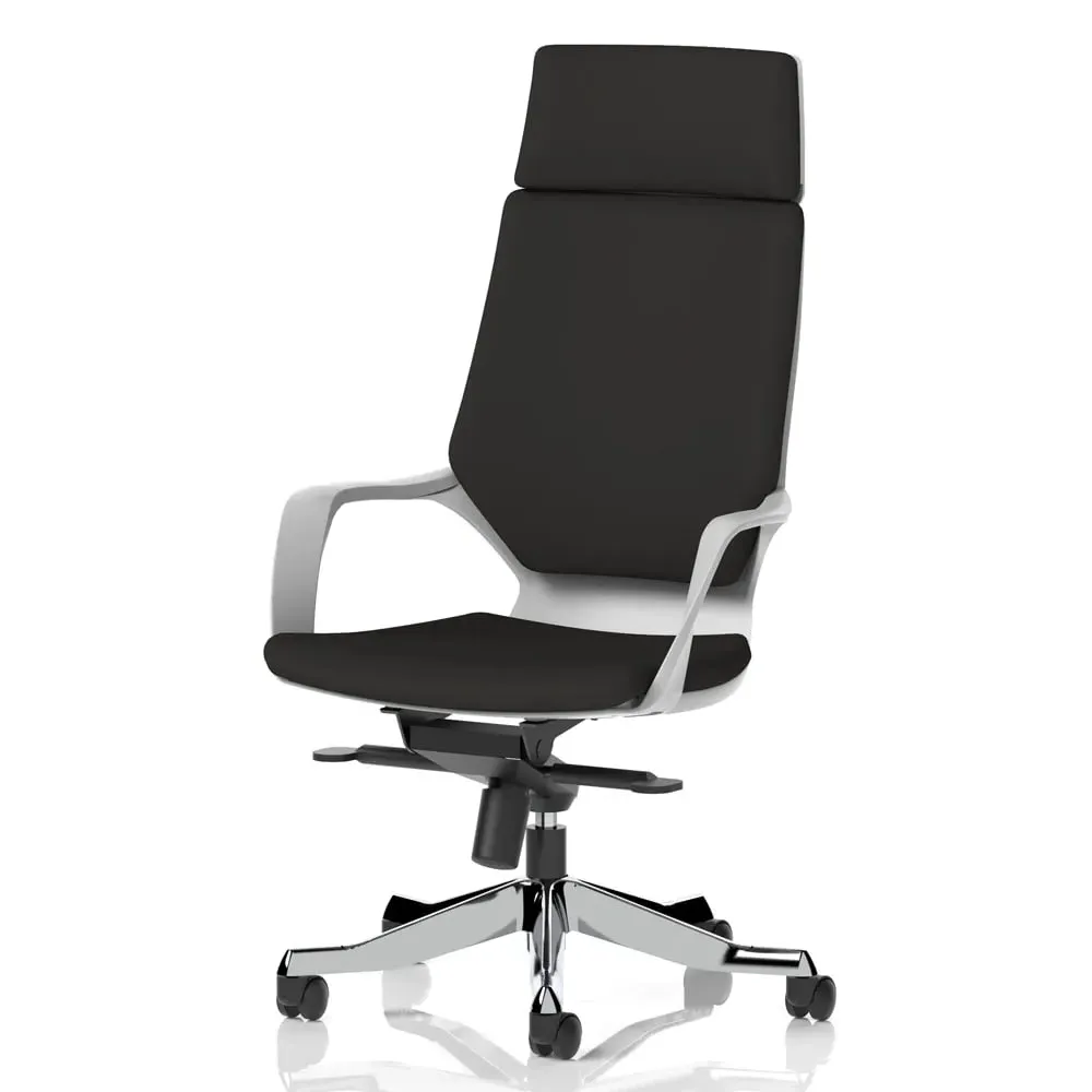 Xenia High Back Office Chair with Arms - Black, Fabric image