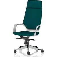 Xenia High Back Office Chair with Arms - Maringa Teal, Fabric