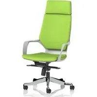 Xenia High Back Office Chair with Arms - Myrrh Green, Fabric